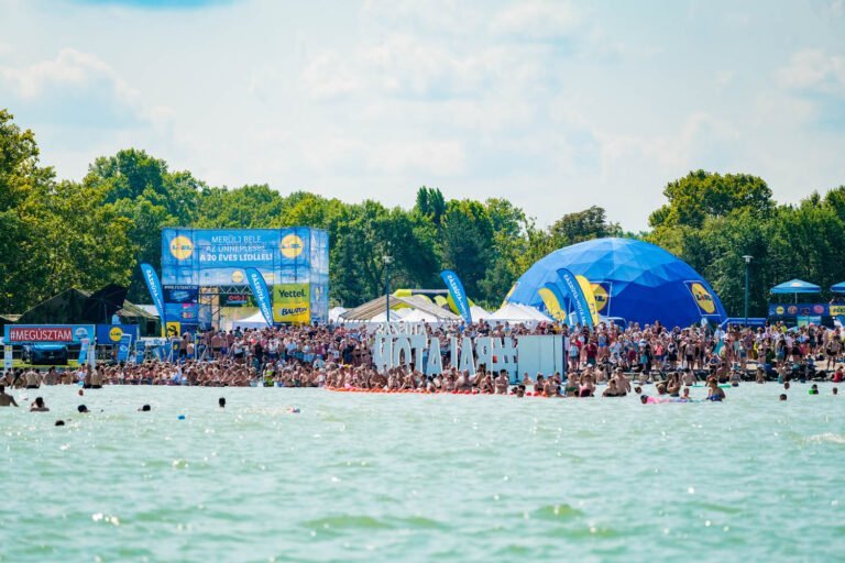 Lake Balaton Crossing Crowd beach